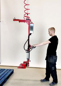 pallet gripper with operator